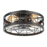 16.5-in Black Low Profile Ceiling Fan with Remote Control(7-blade)